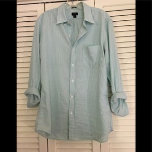 J. Crew seersucker shirt
